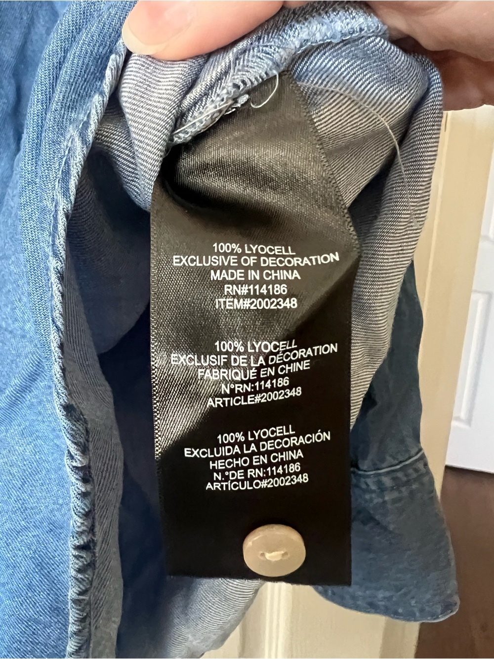 Frye Denim Button-Down Shirt - Picture 3 of 3